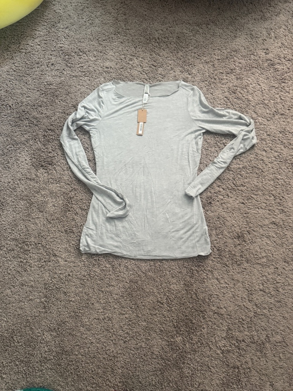 SKIMS Modal Light Gray Long Sleeve Scoop Neck Tee